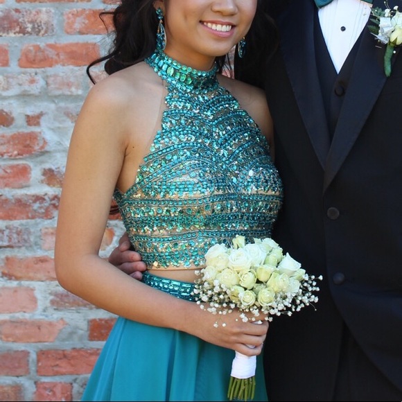 prom bouquet for teal dress Sherri Hill | Dresses | Turquoise Sherri Hill Prom Dress